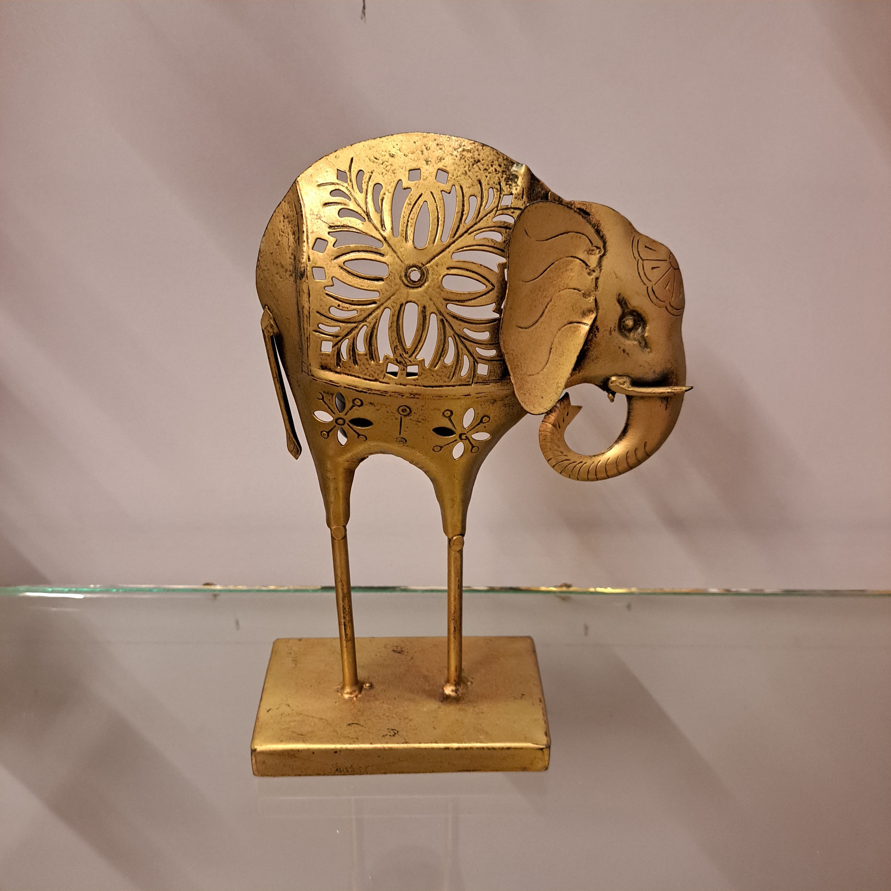 Iron Elephant Candle Stand