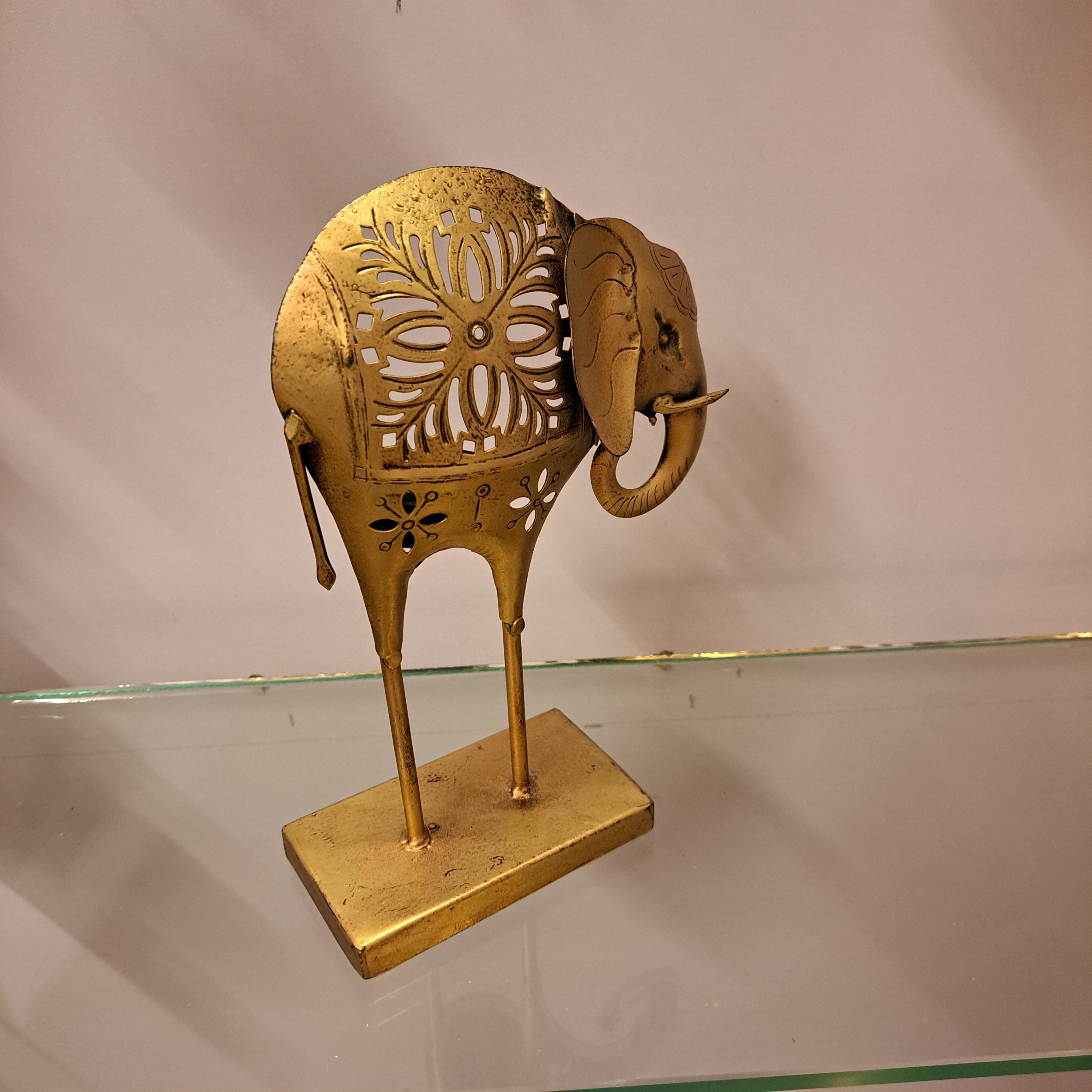 Iron Elephant Candle Stand