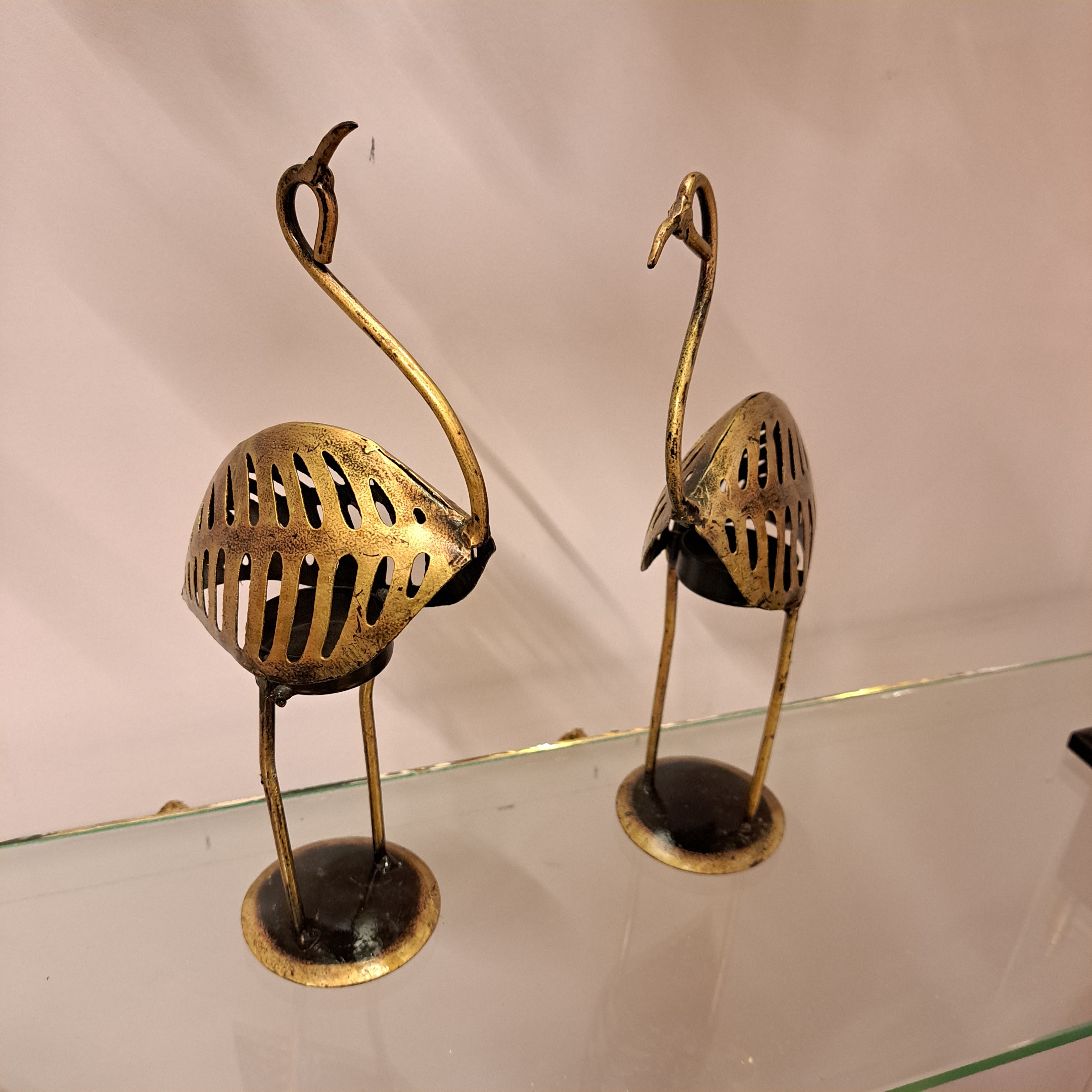 Iron Swan Candle Stand