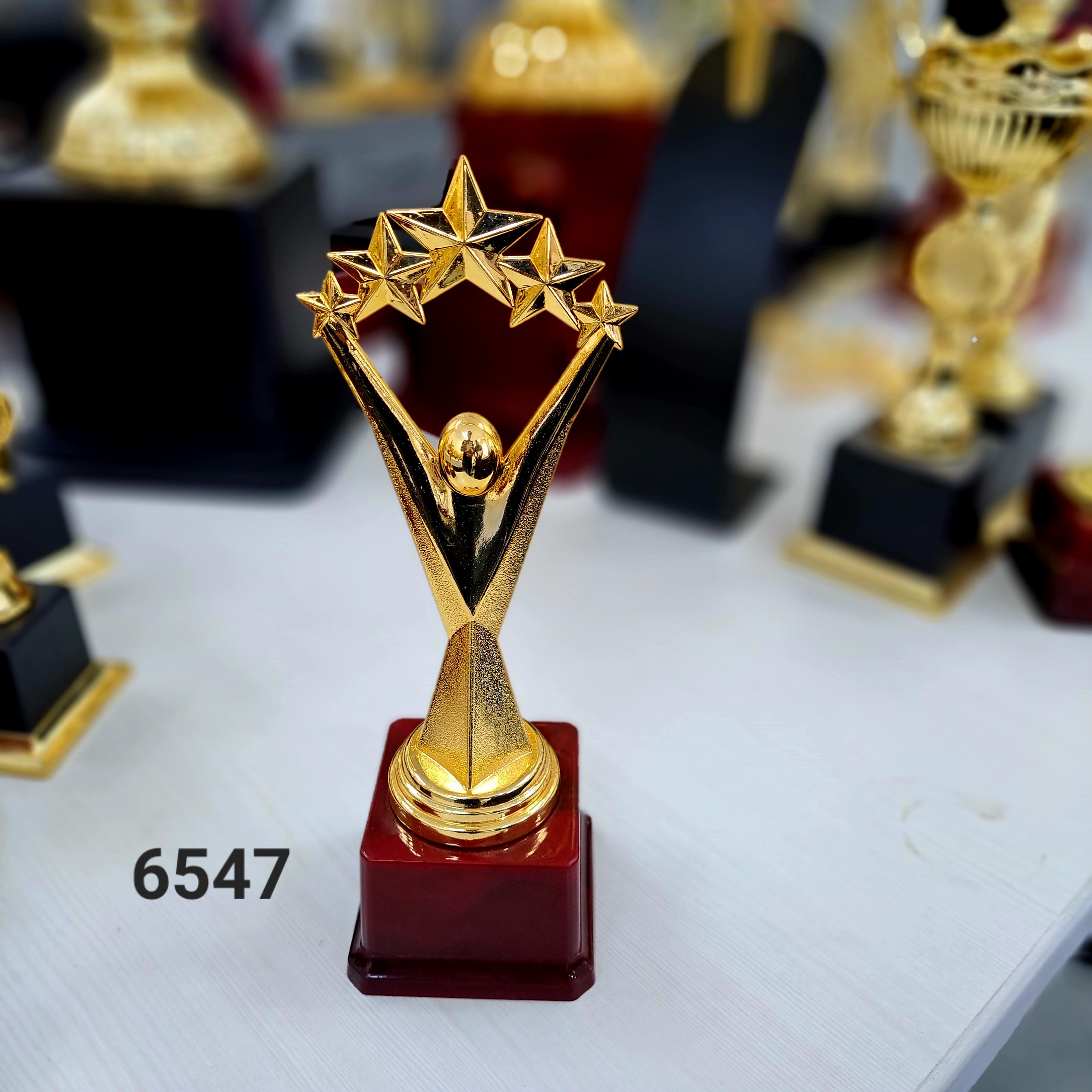 6547 5 Star Fiber Trophy