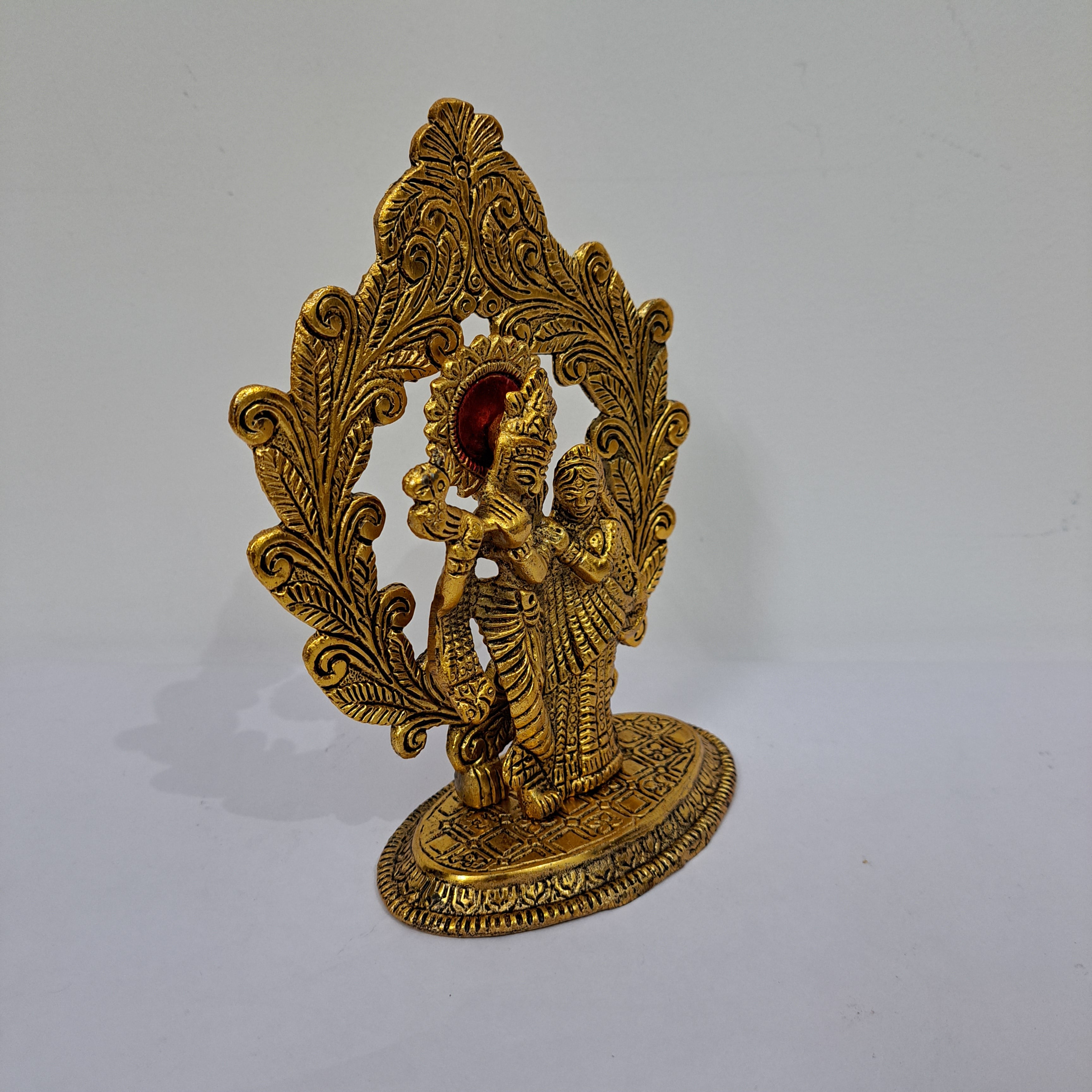 Metal Radha Krishna Idol