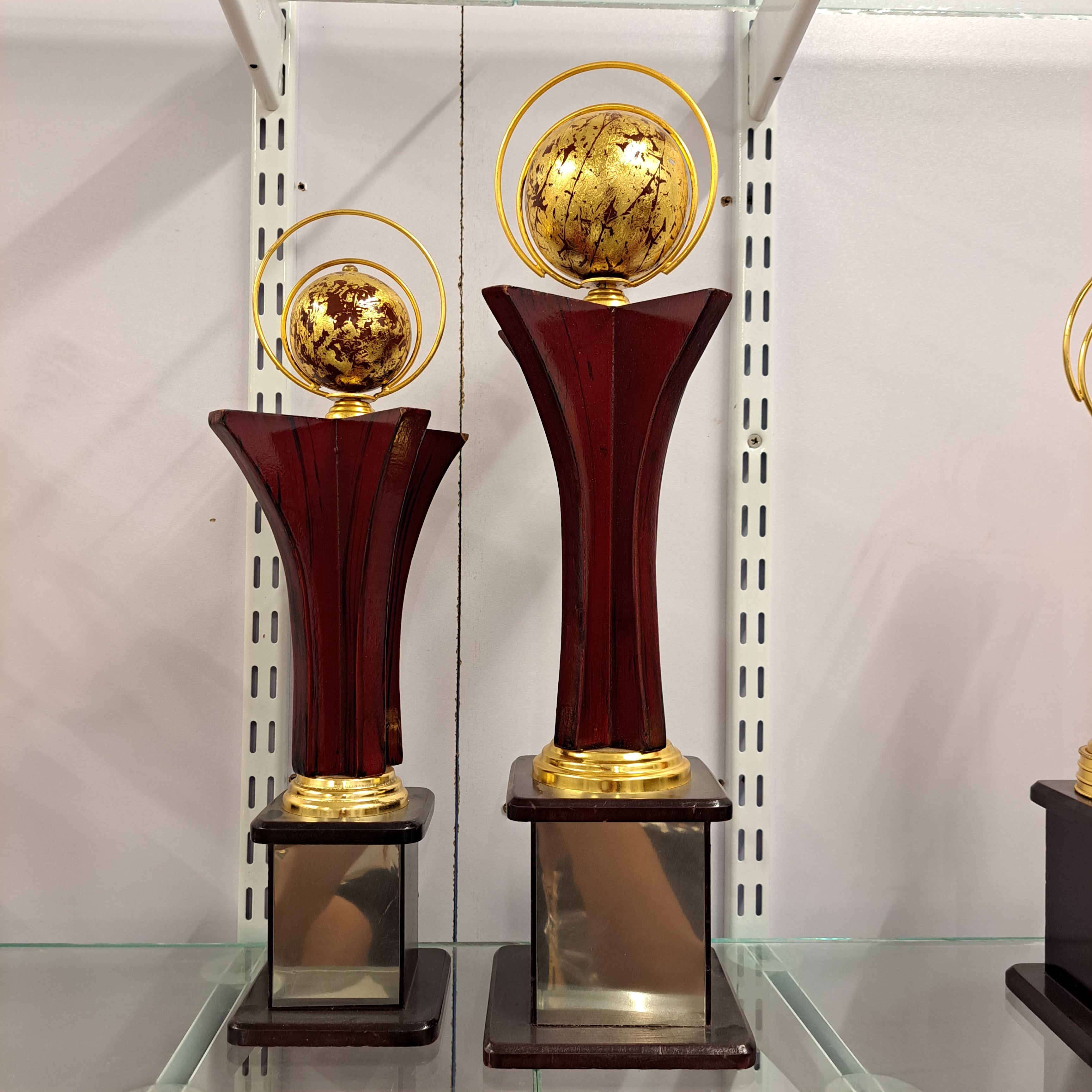 4461 Wooden Golden Ball Trophy