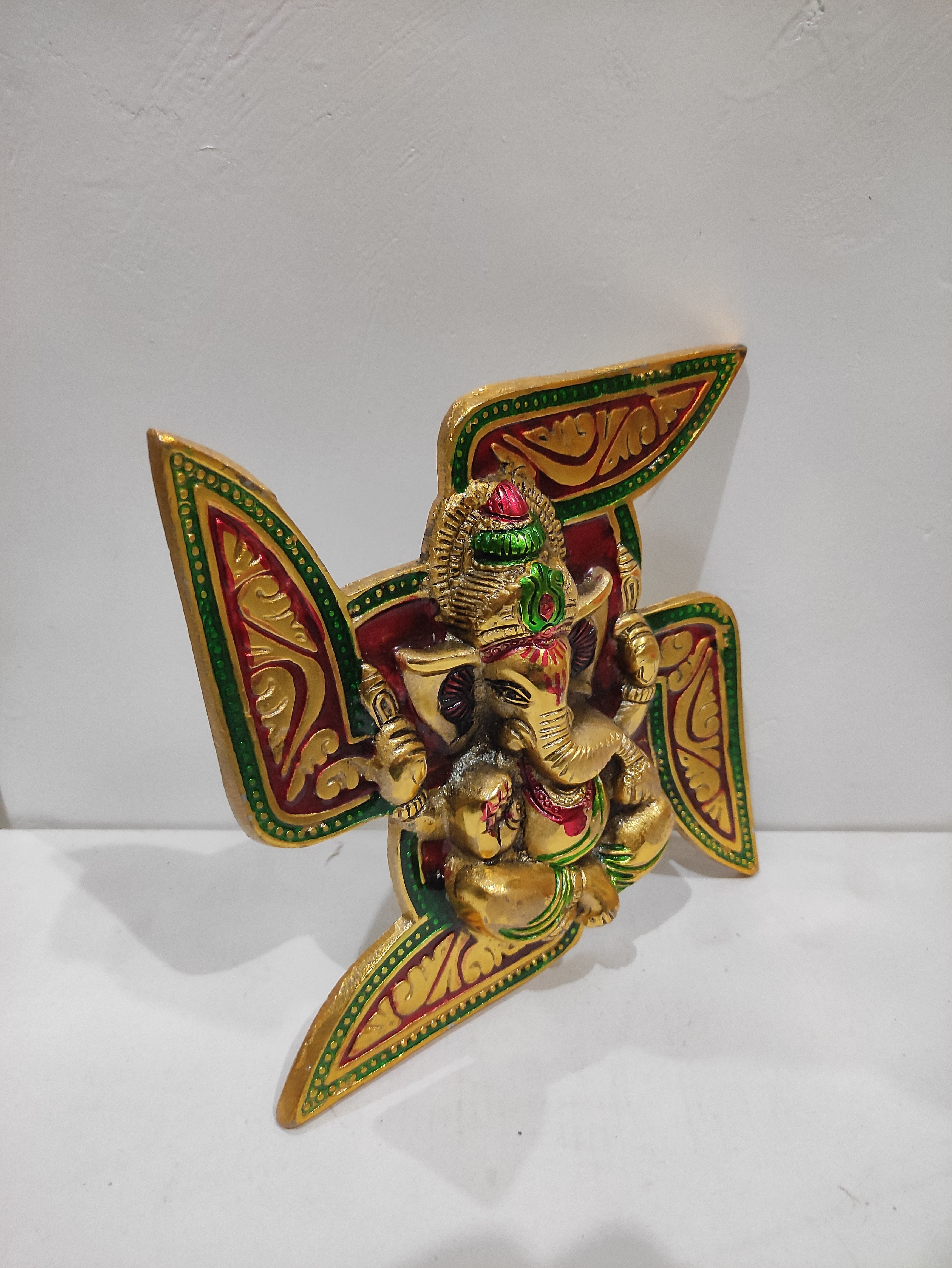 Metal Swastik Ganesh