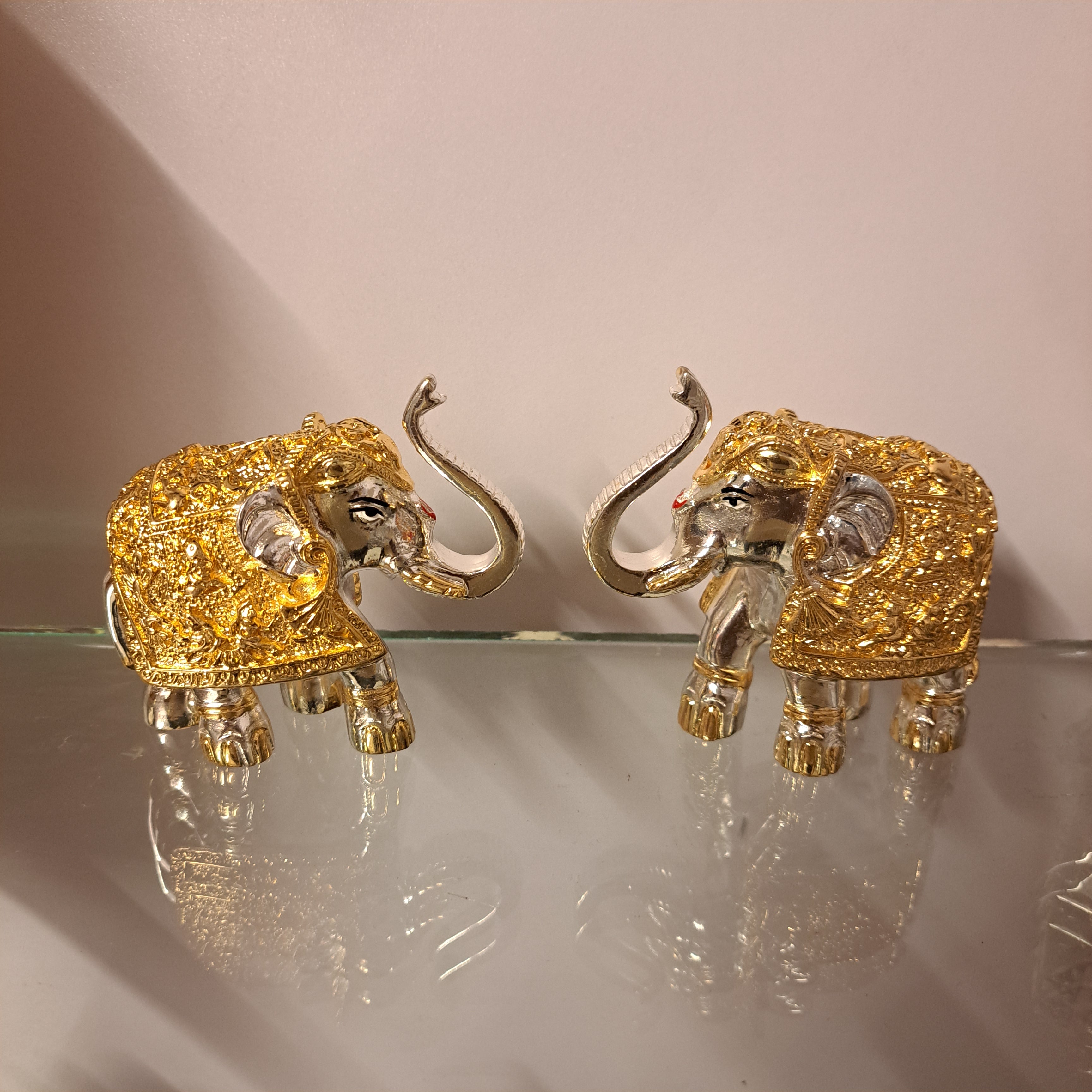 Polyresin Elegant Elephant Set of 2