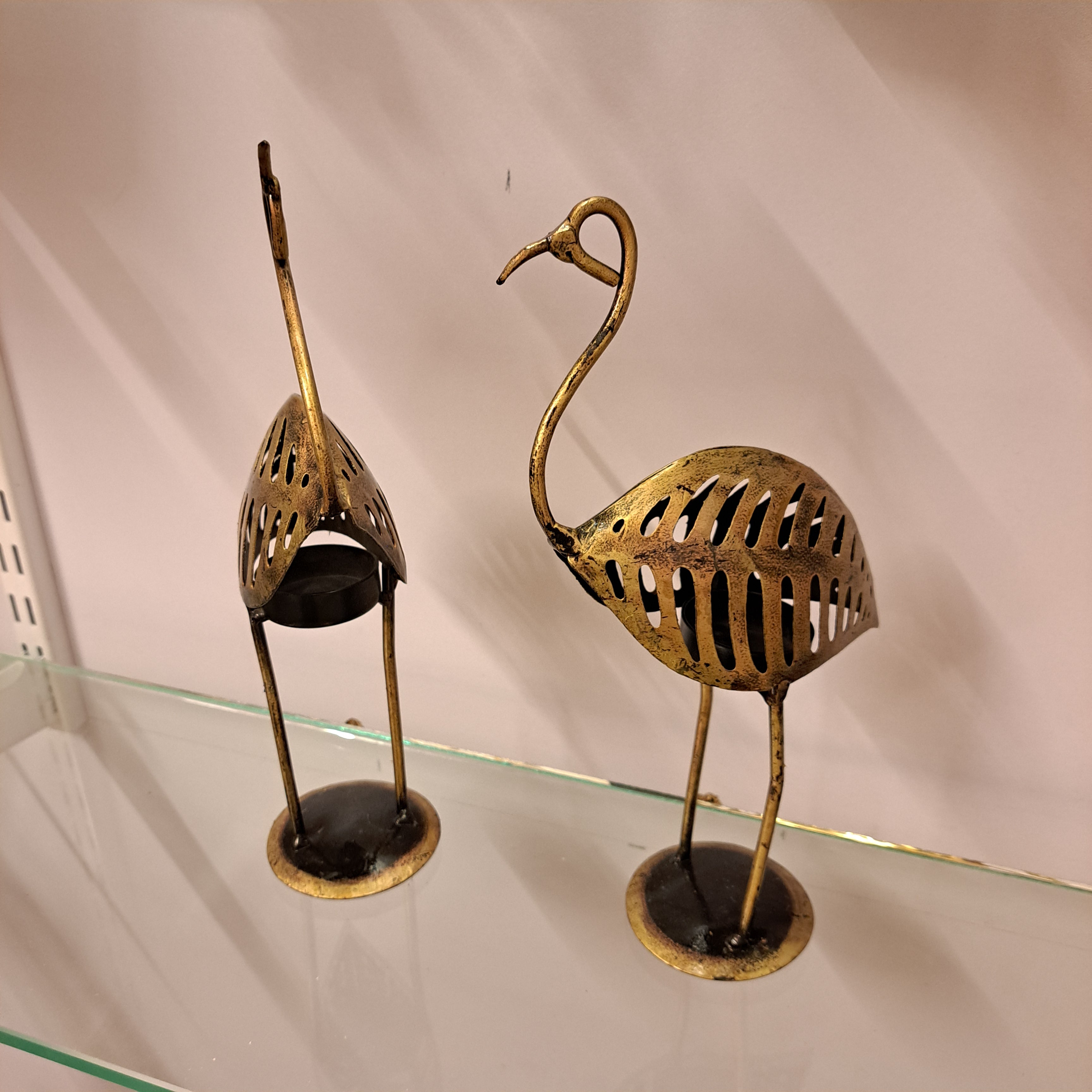 Iron Swan Candle Stand