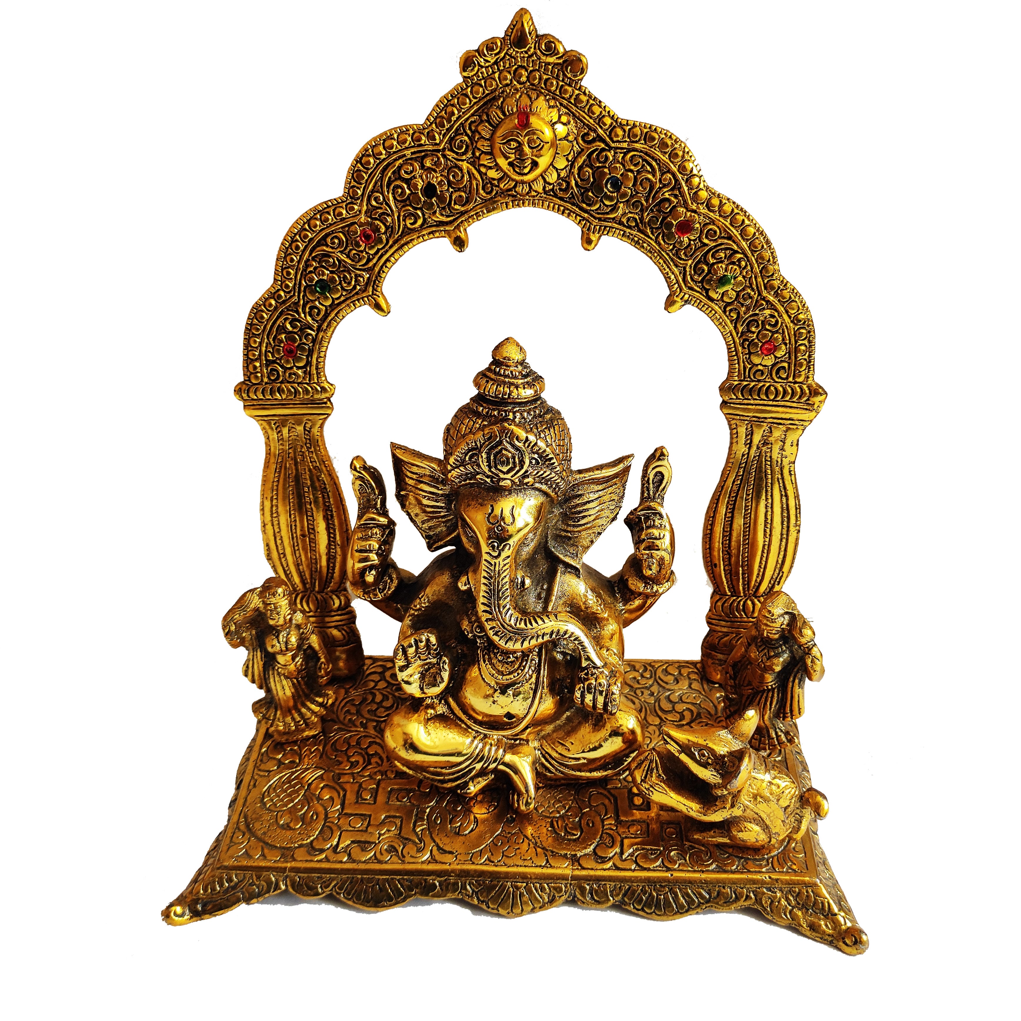 Ganesha Metal God Idol