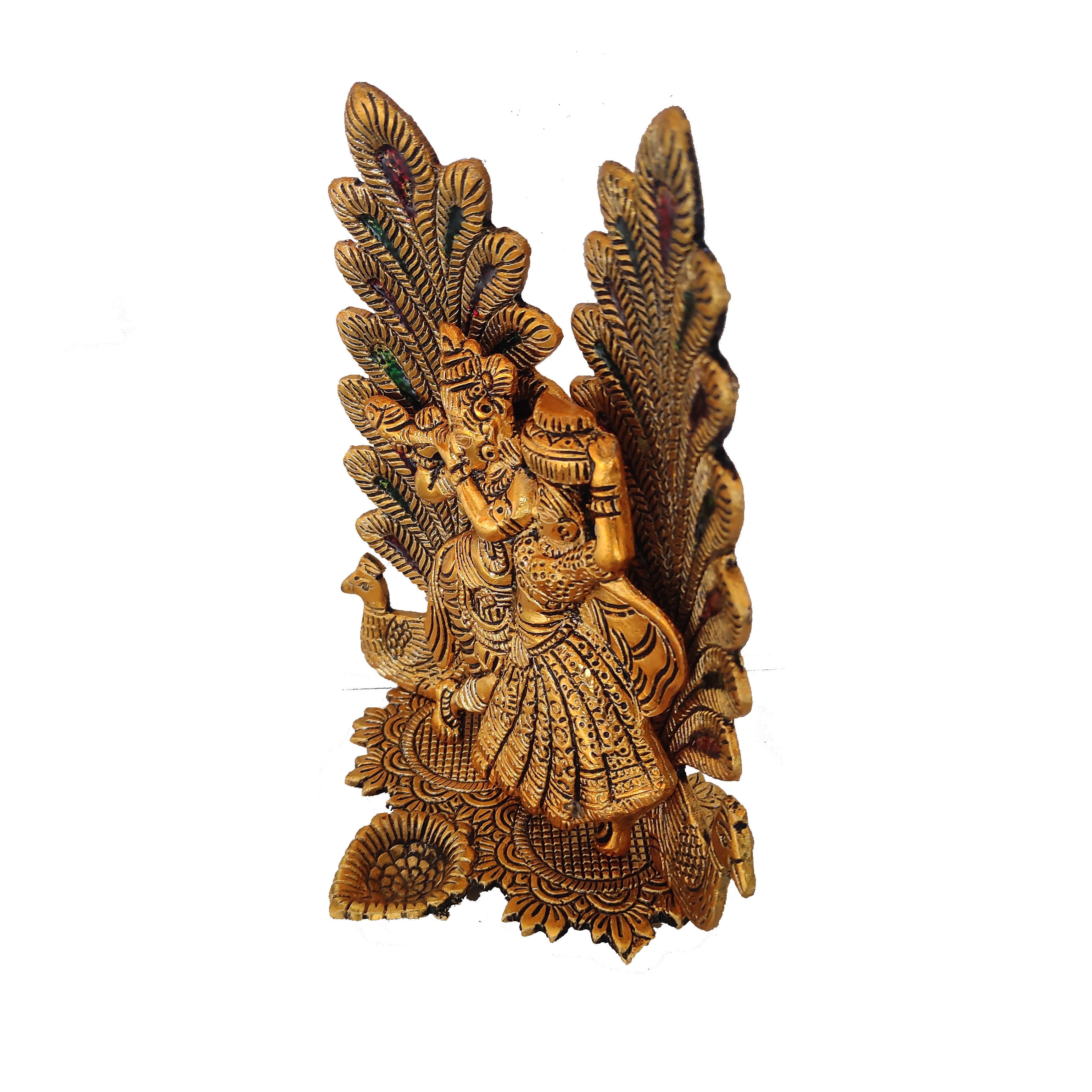 Radha Krishna Metal God Idol