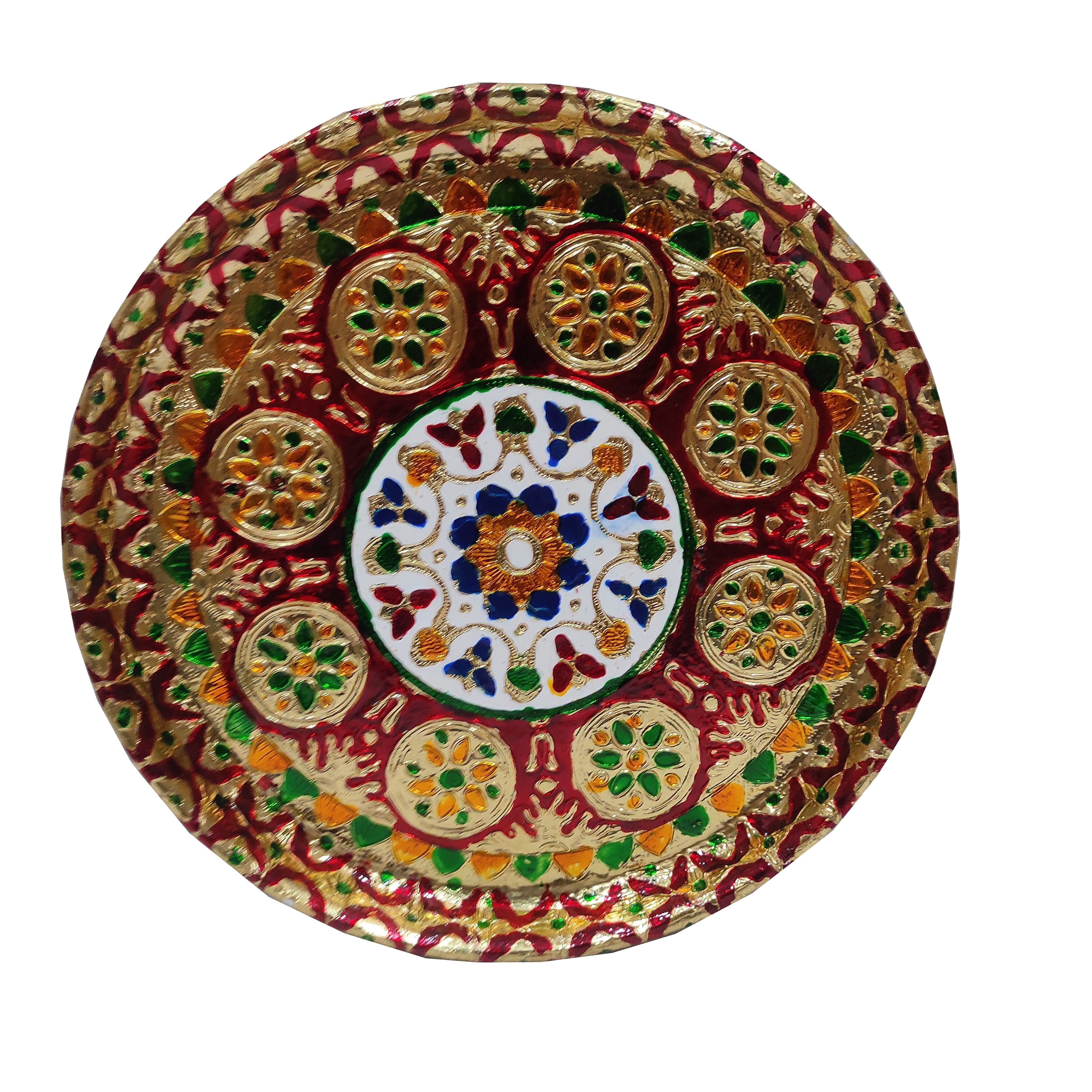 Meenakari Pooja Thali Set for Gifting