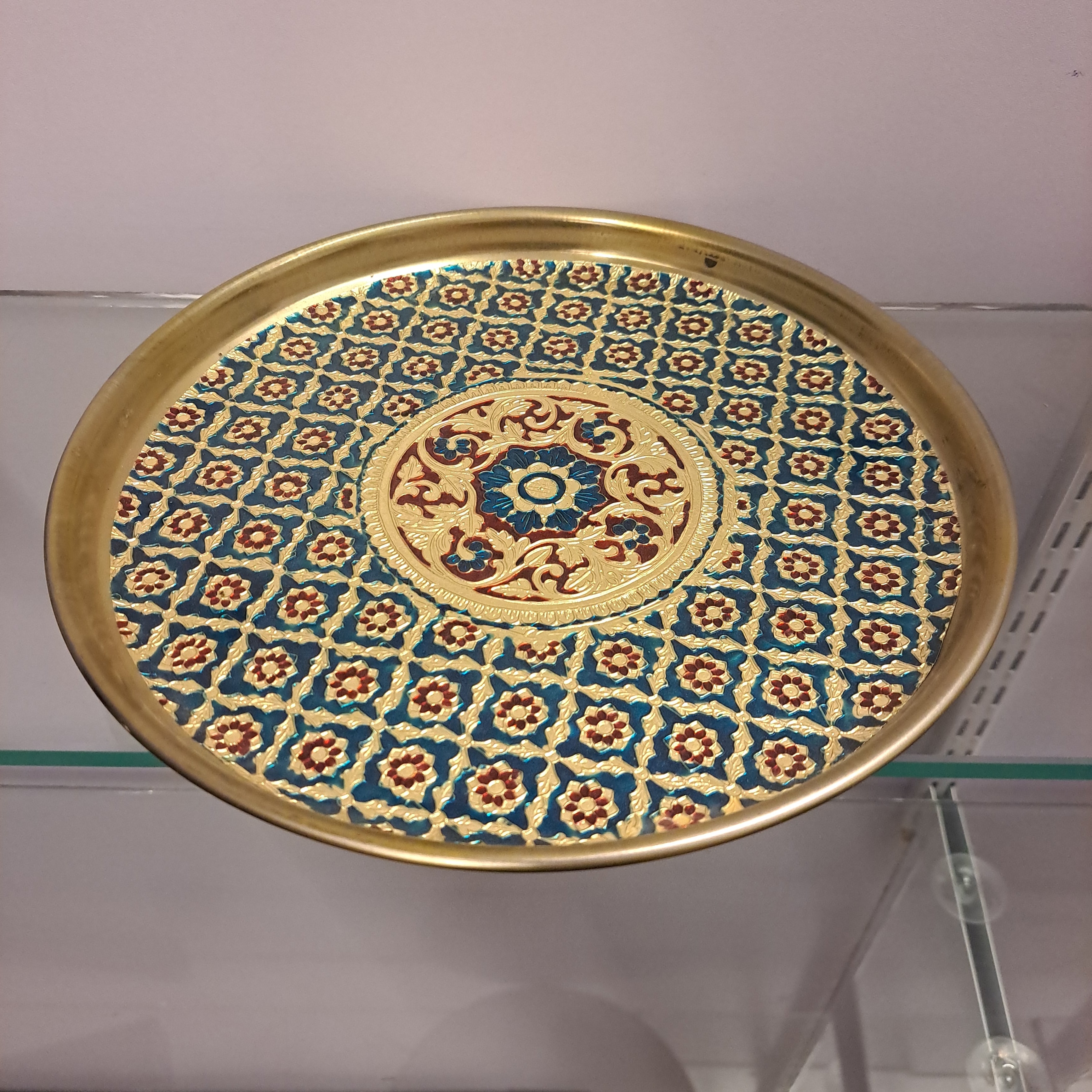 Meenakari Tray Blue