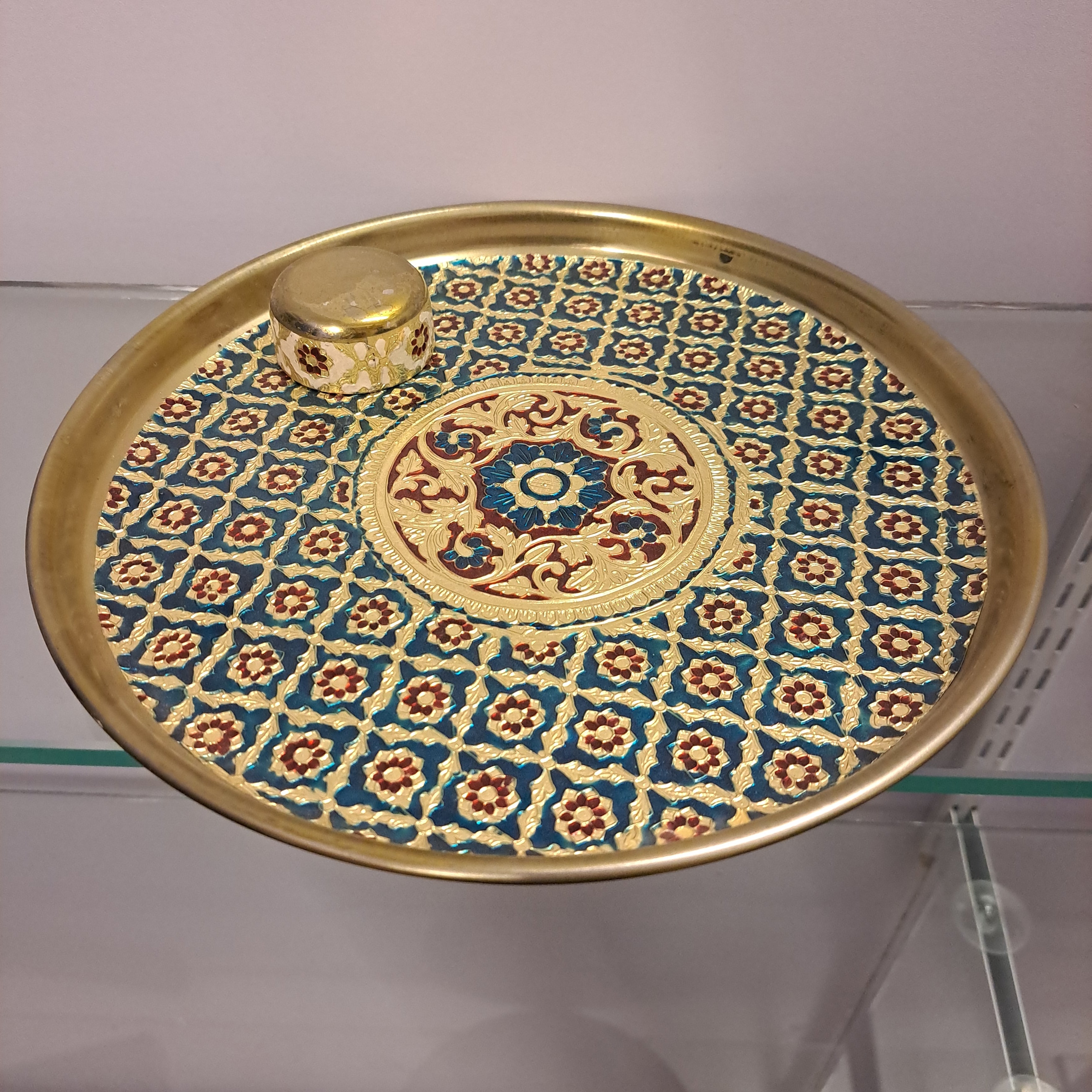 Meenakari Tray Blue