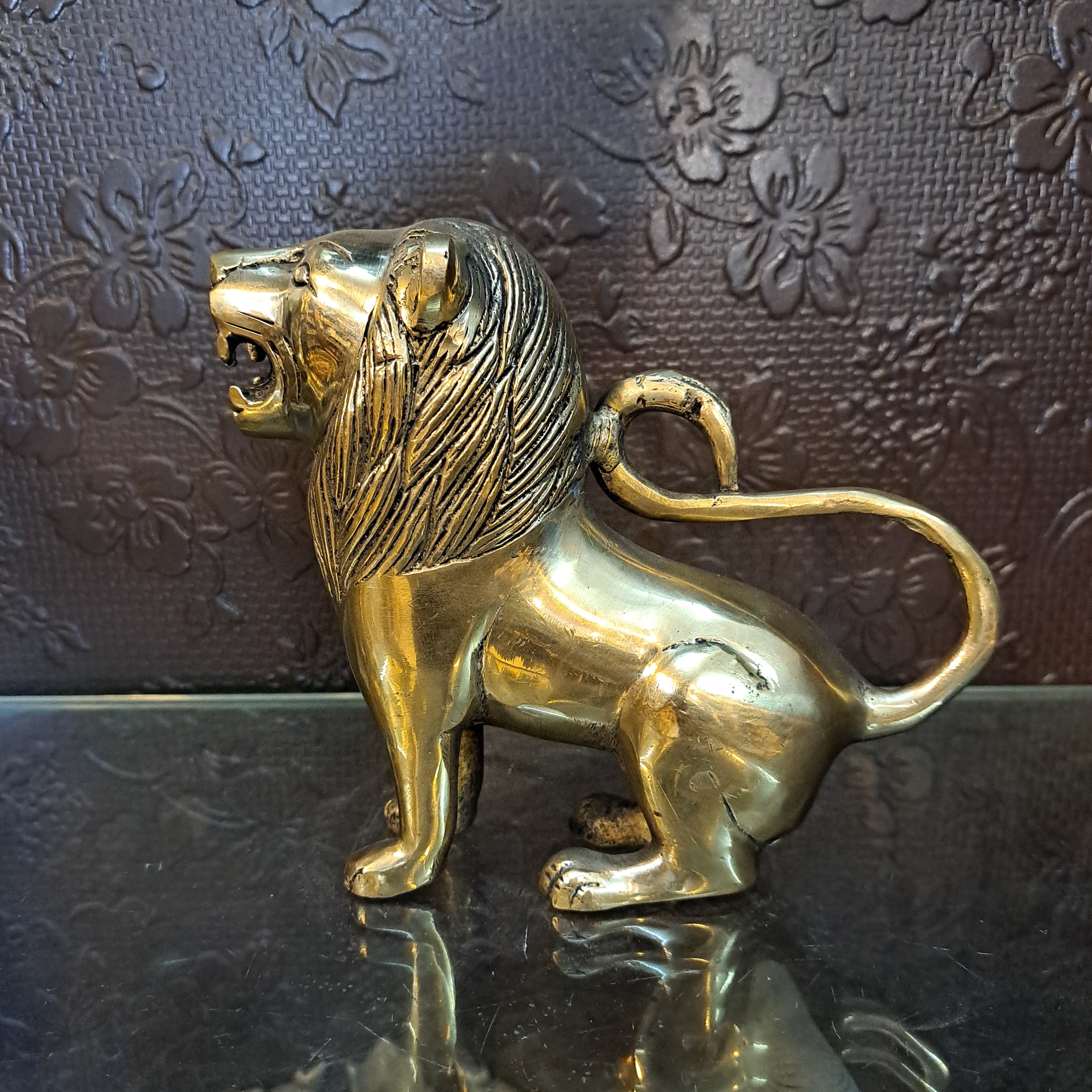 Brass Lion Idol