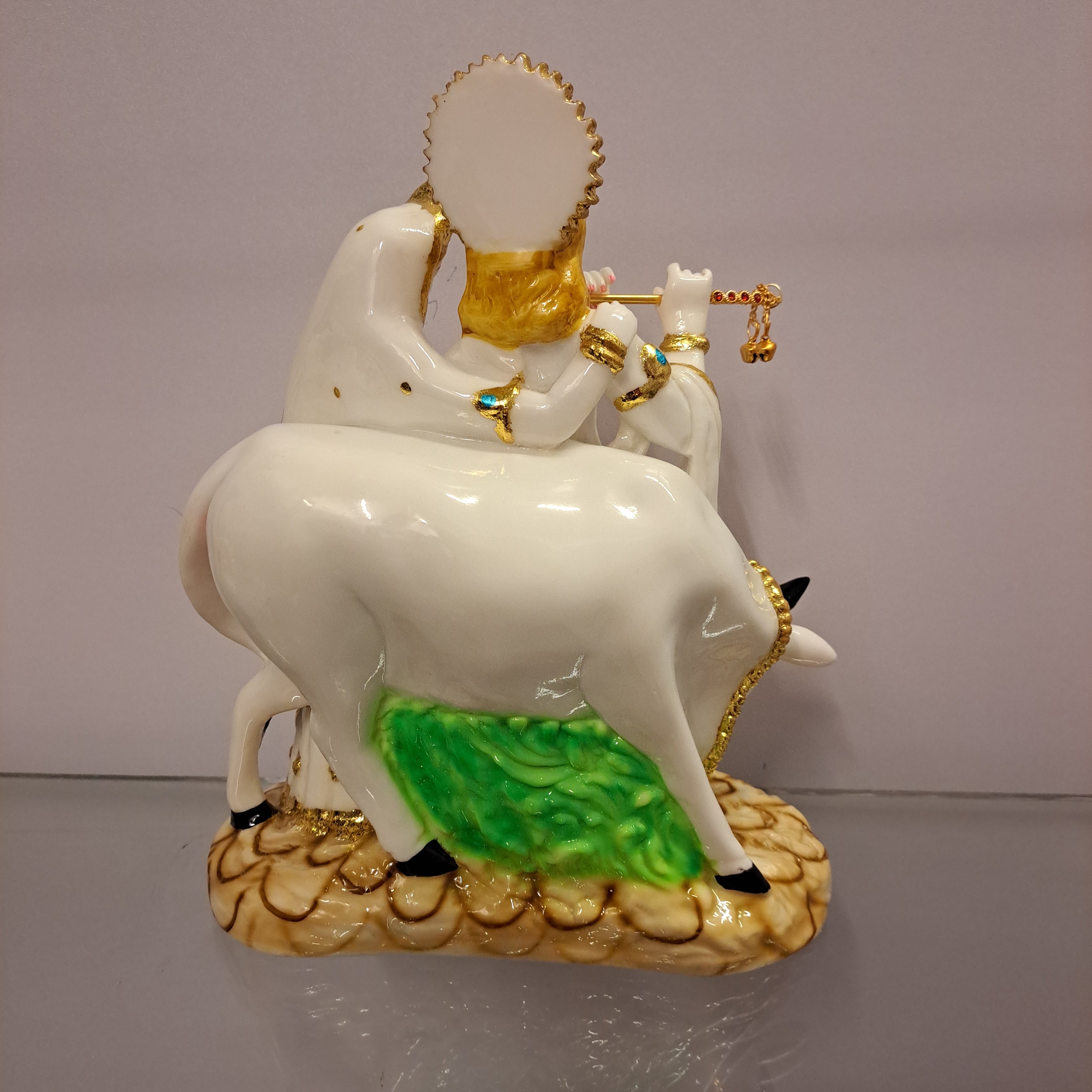 Polyresin Radha Krishna Cow Idol