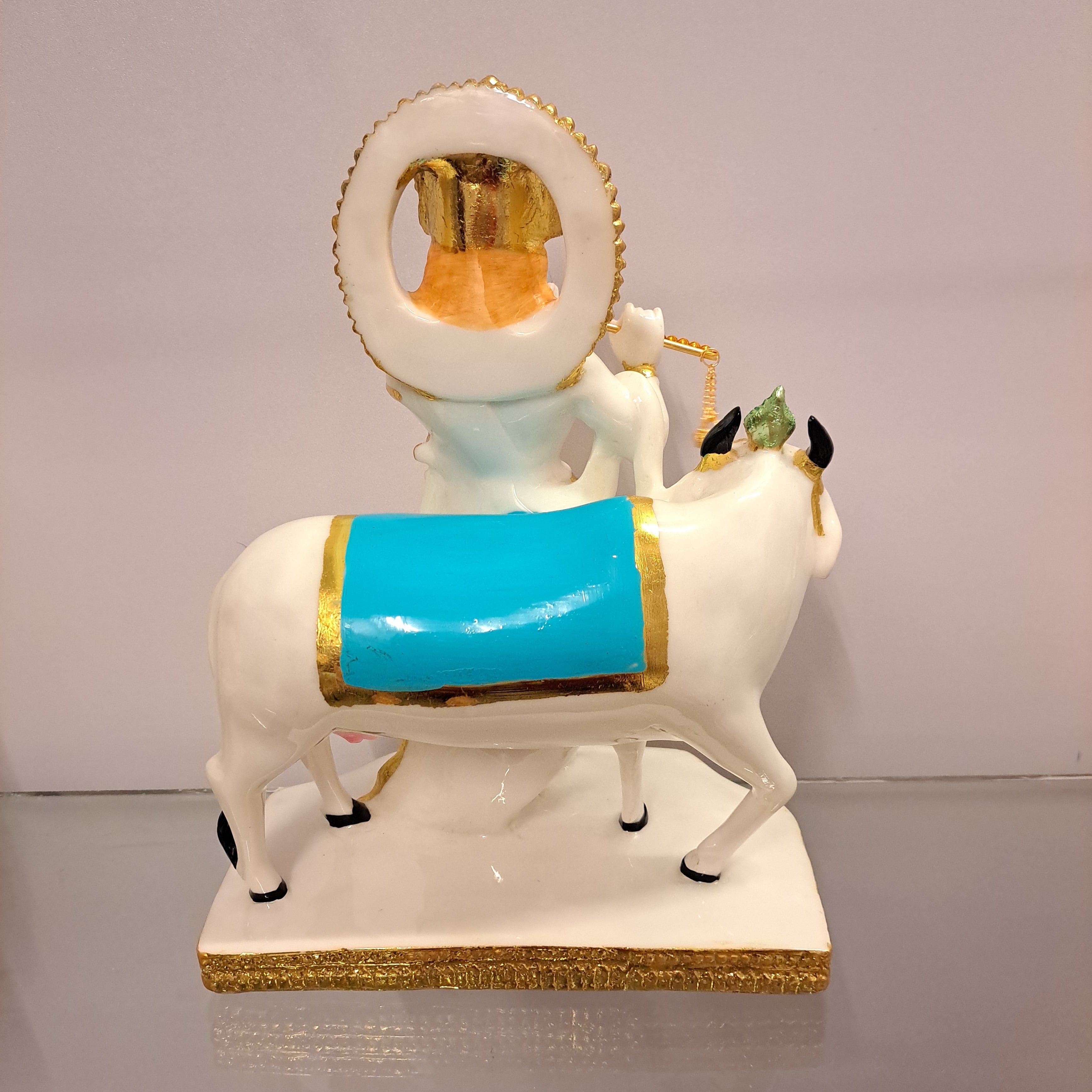 Polyresin Krishna Cow Idol