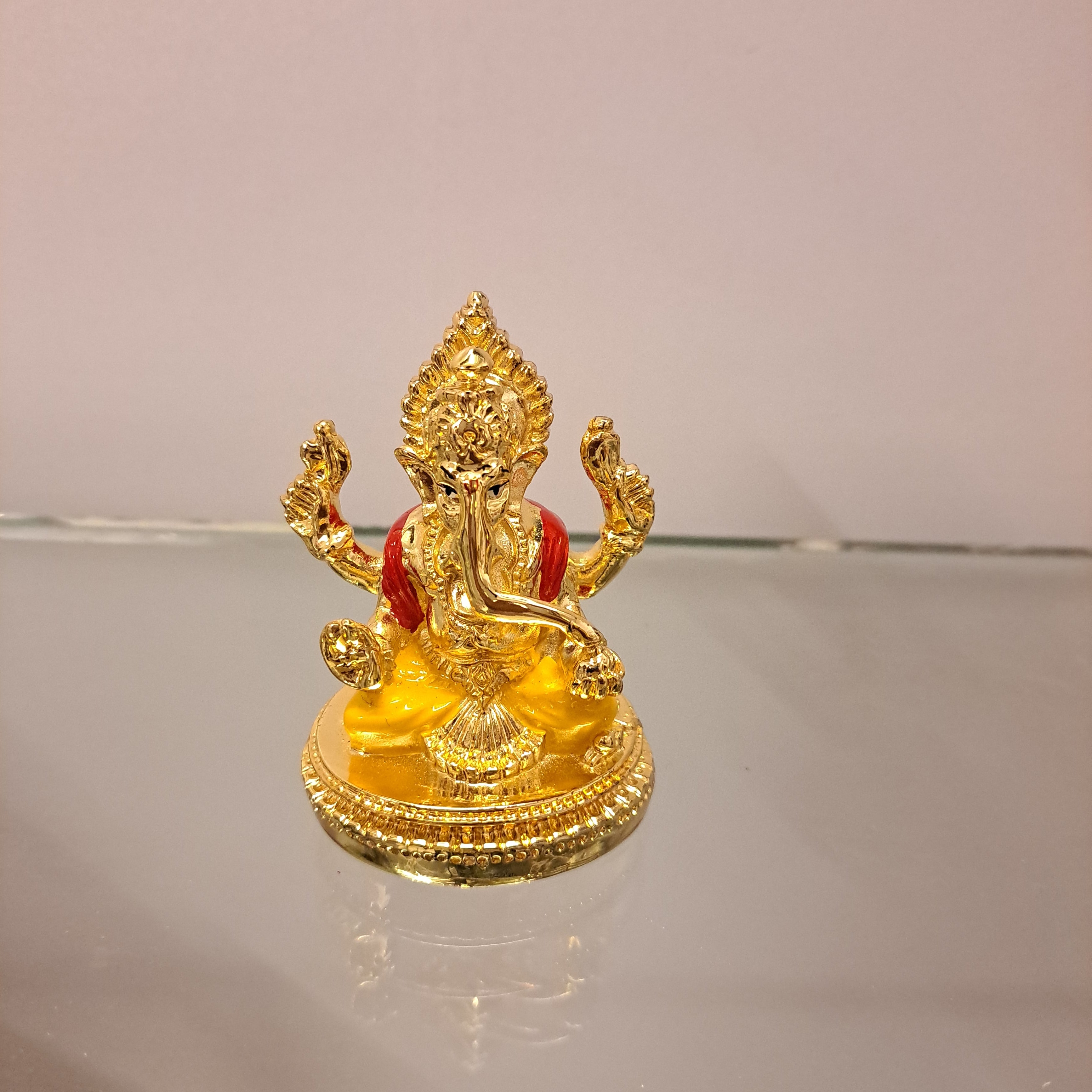 Metal Lakshmi Ganesh Saraswati Idol