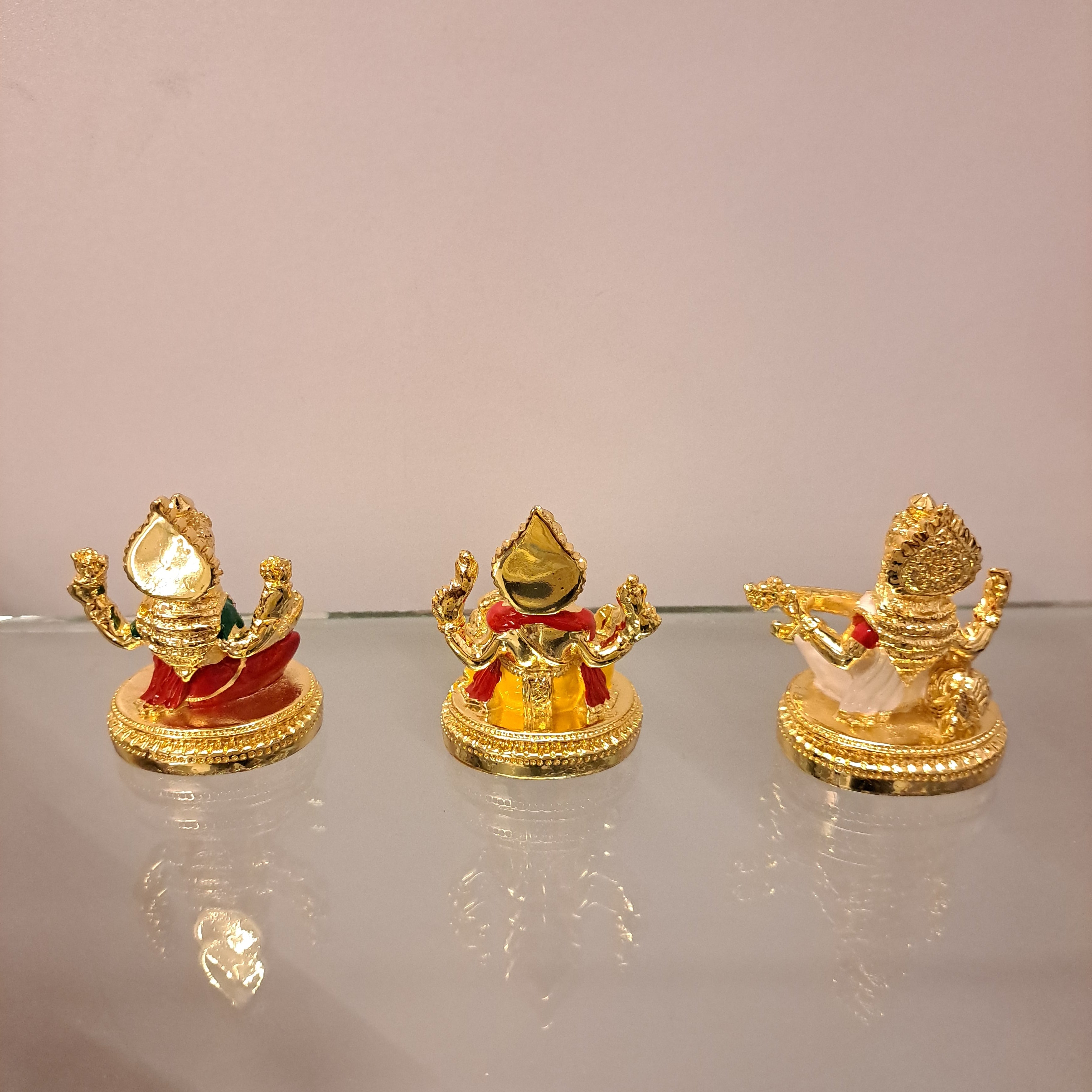 Metal Lakshmi Ganesh Saraswati Idol