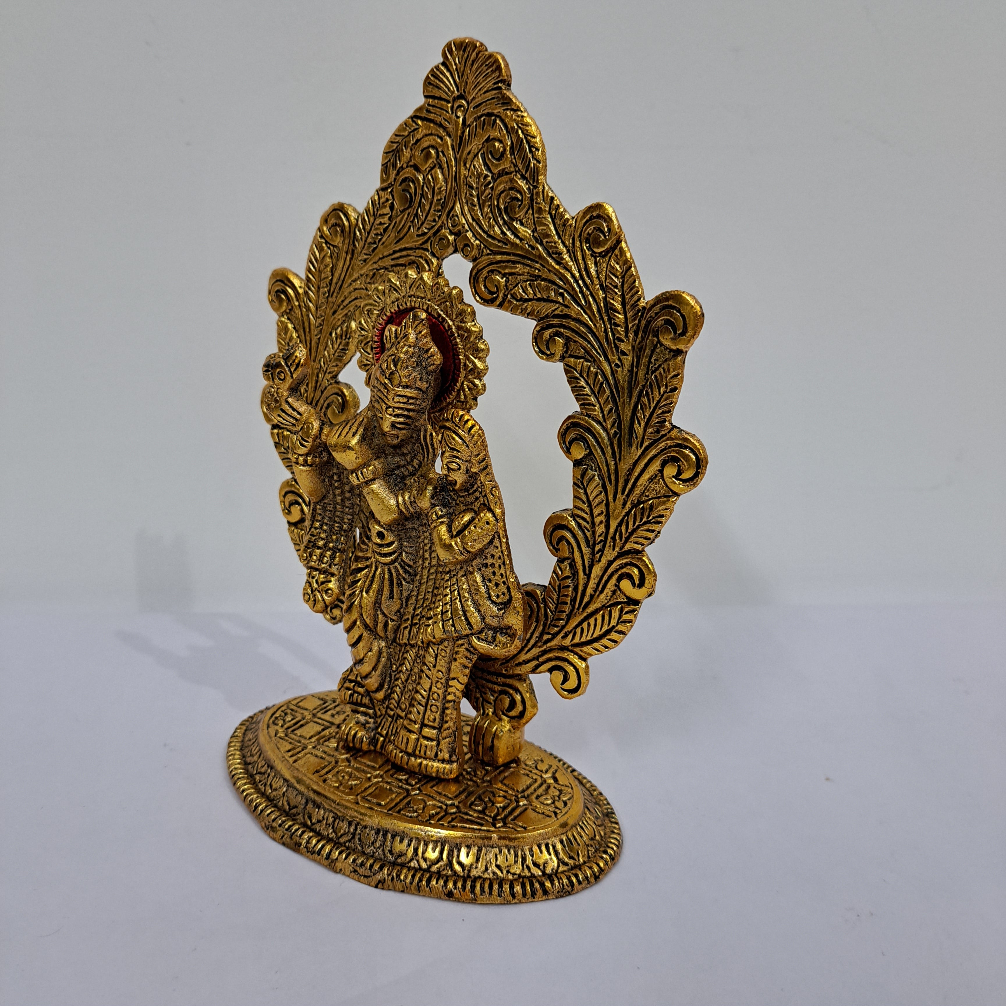 Metal Radha Krishna Idol