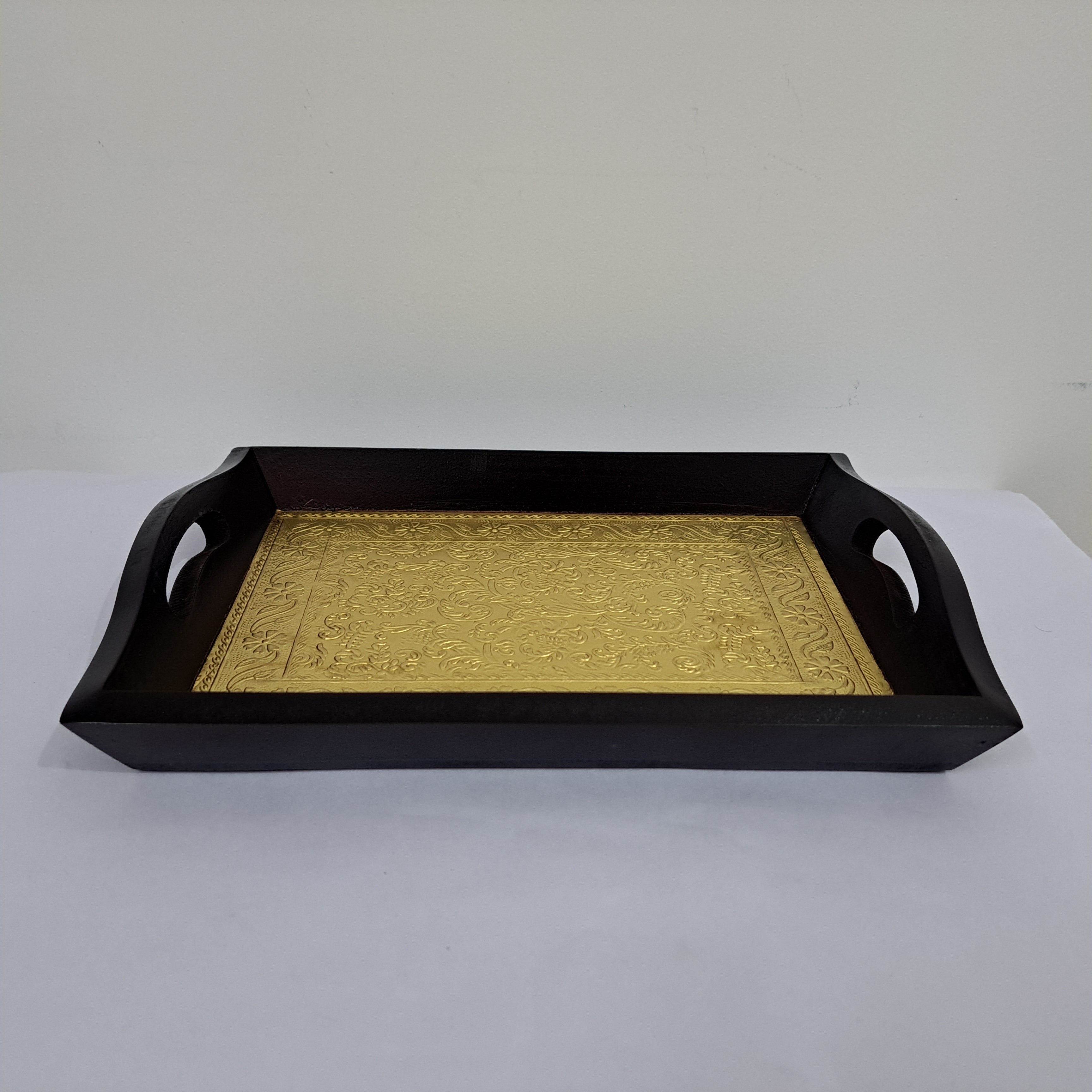 Wooden Tray Set Golden