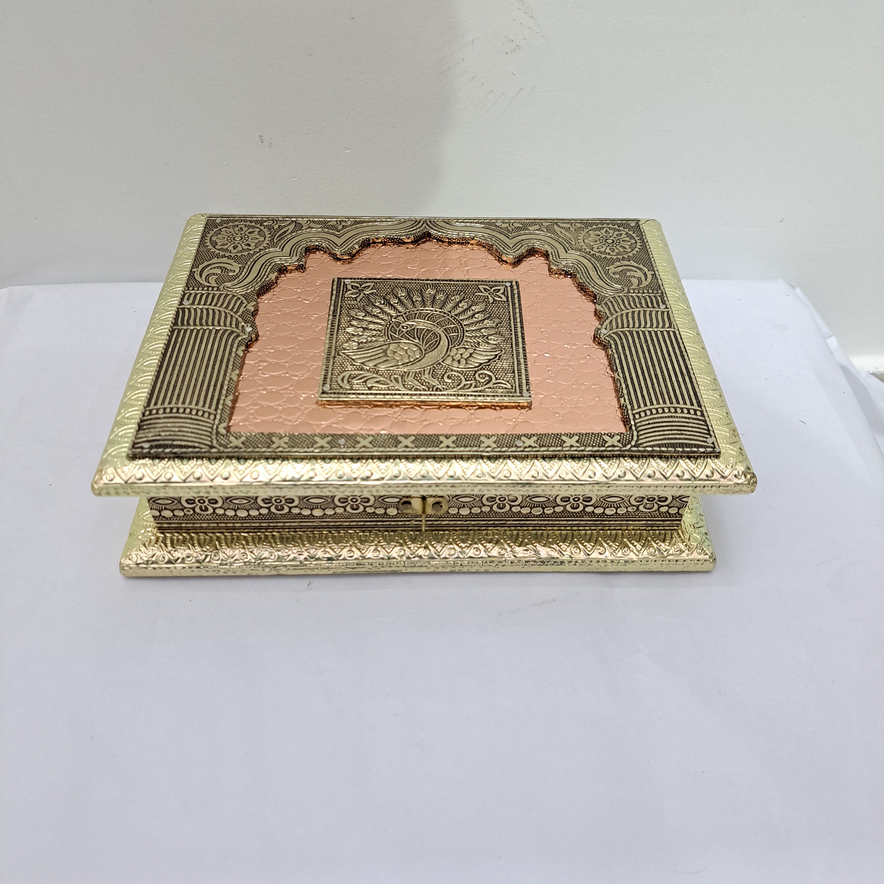 Wooden Dry Fruit Box Peacock