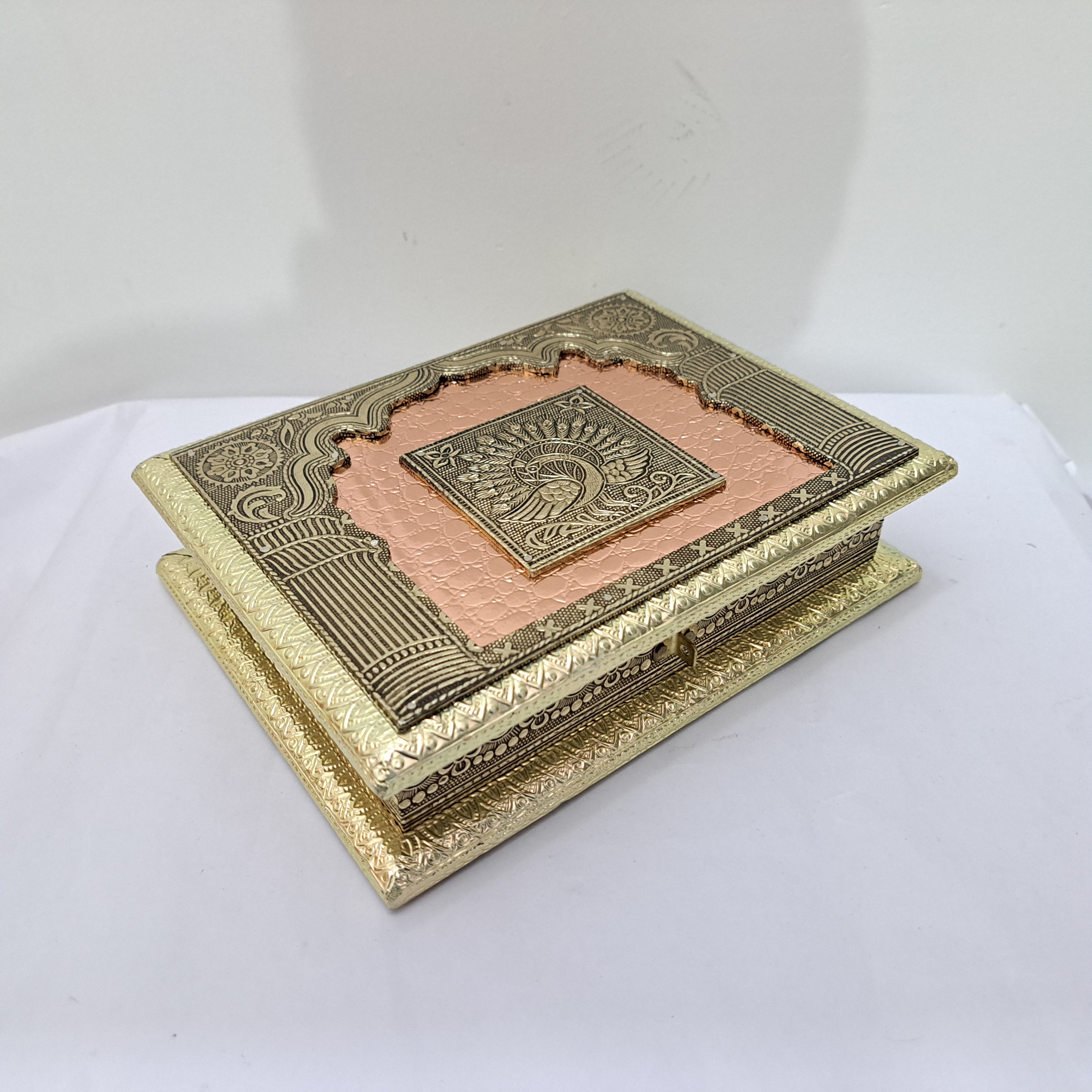Wooden Dry Fruit Box Peacock