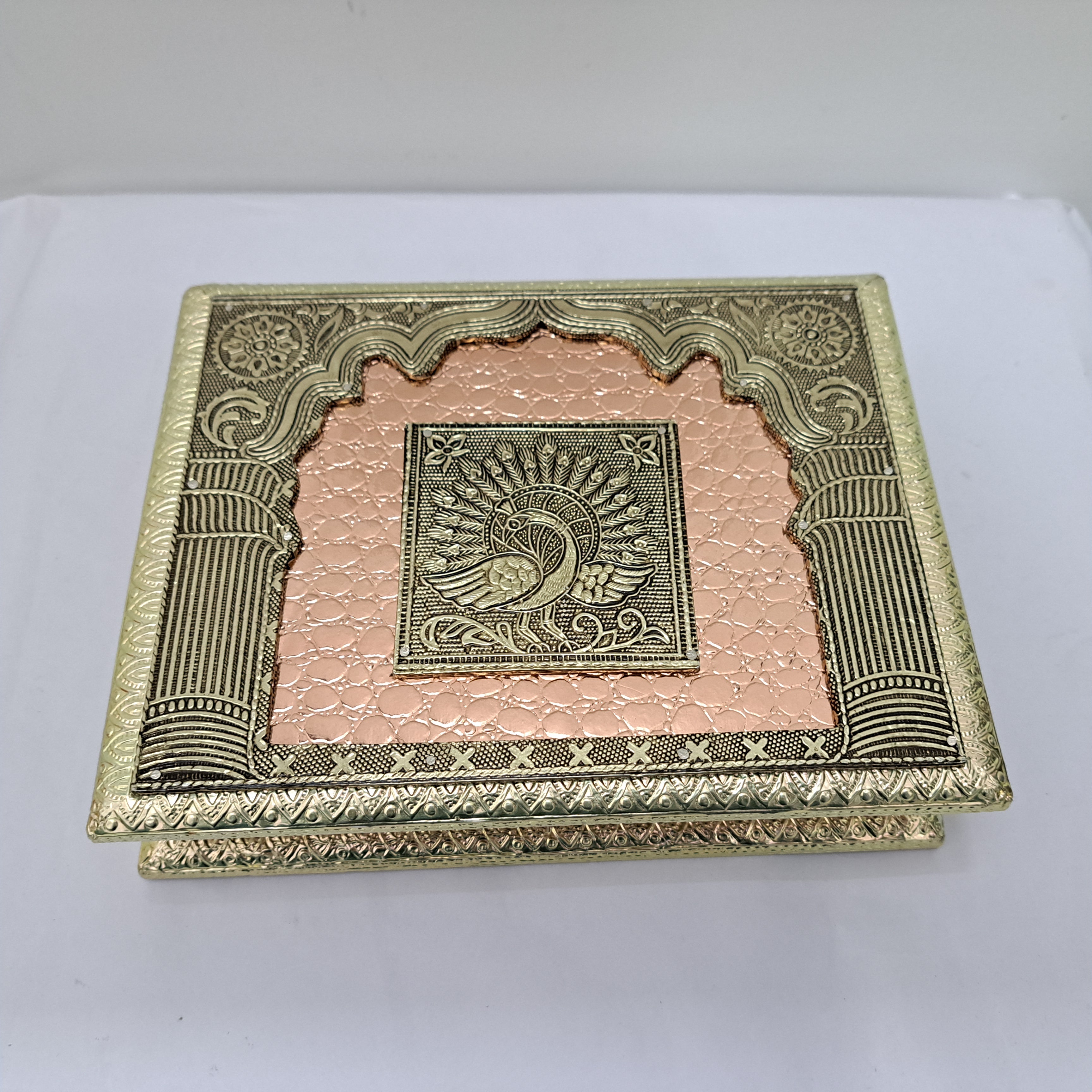 Wooden Dry Fruit Box Peacock