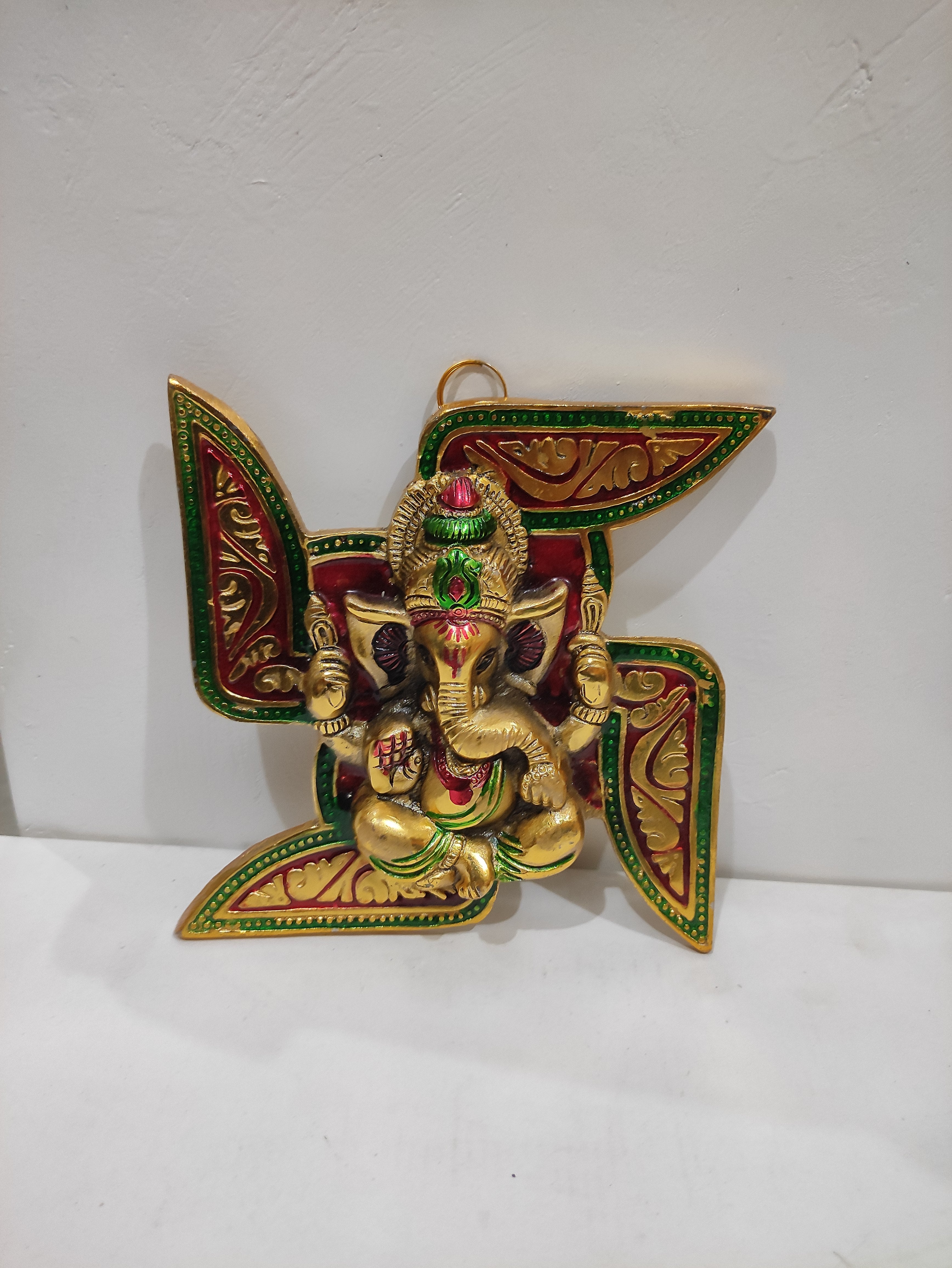 Metal Swastik Ganesh