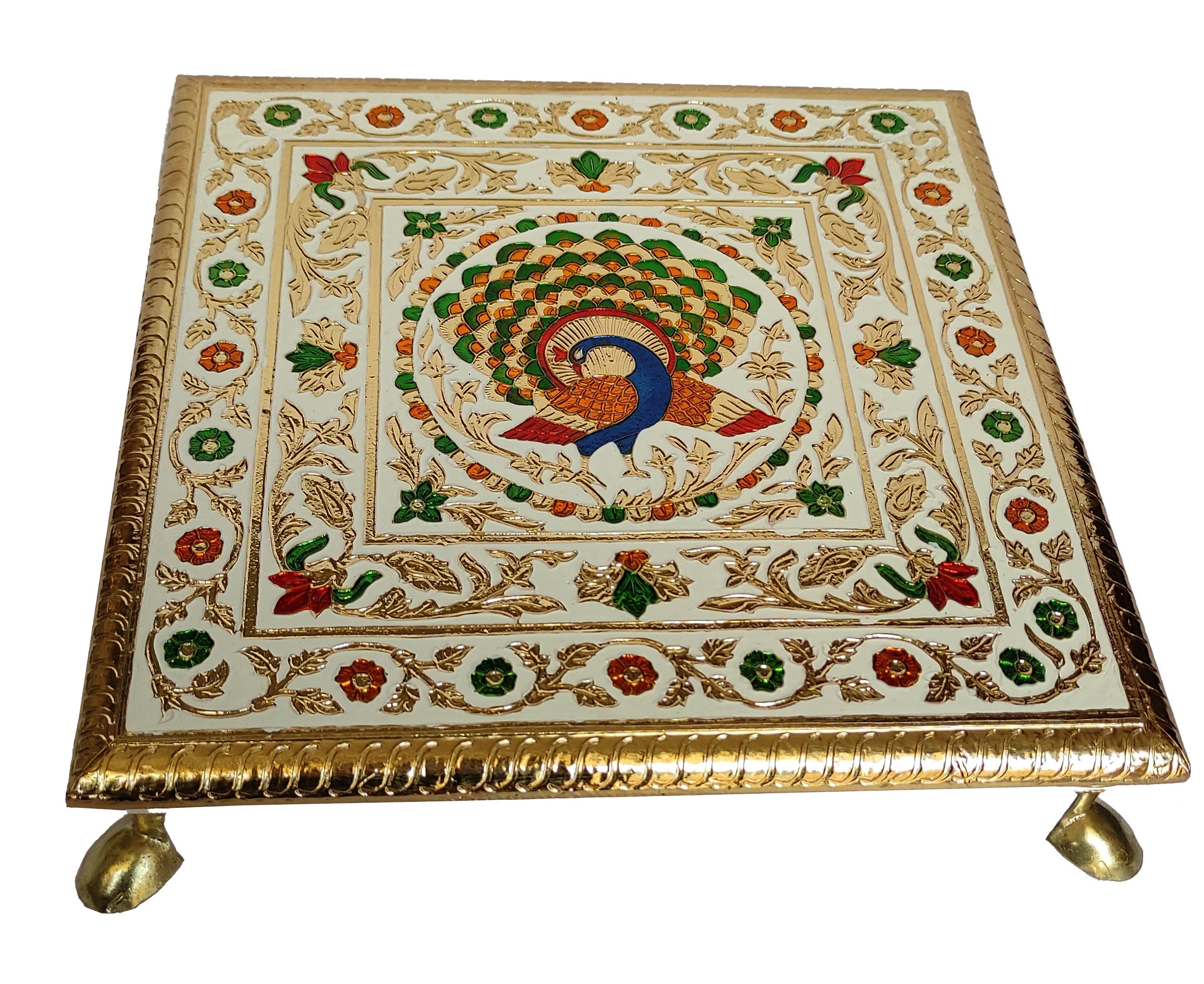Beautiful Meenakari Chowki 12 Inch