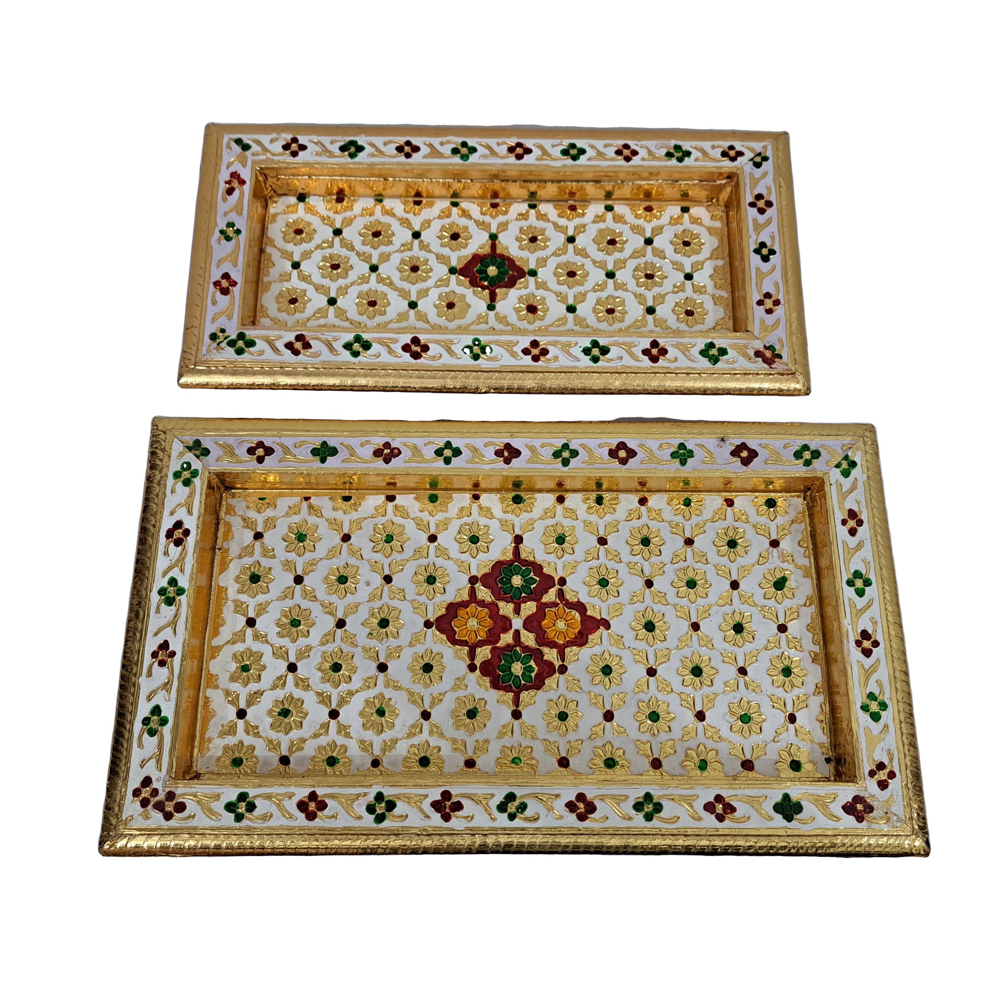 Meenakari Tray Set