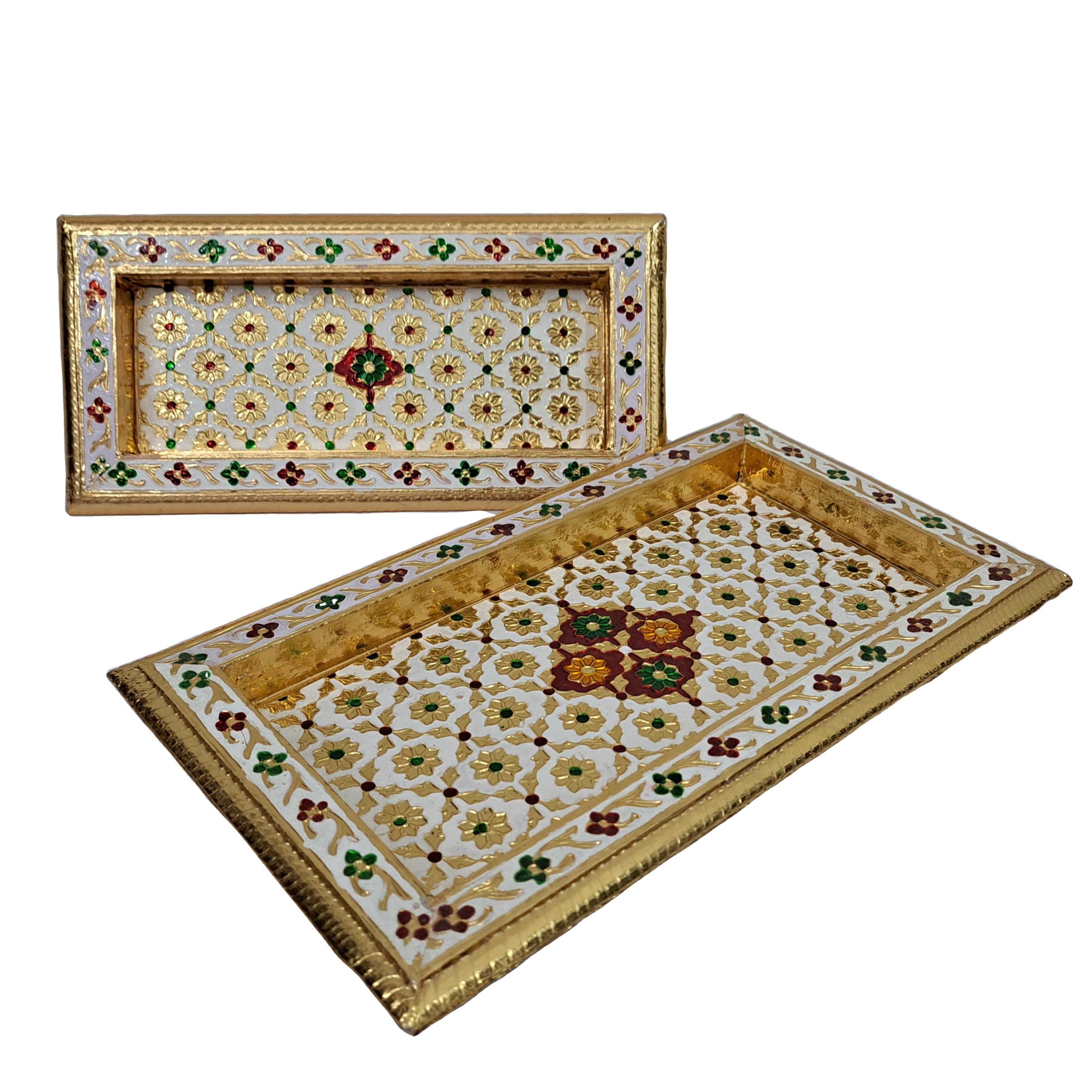 Meenakari Tray Set