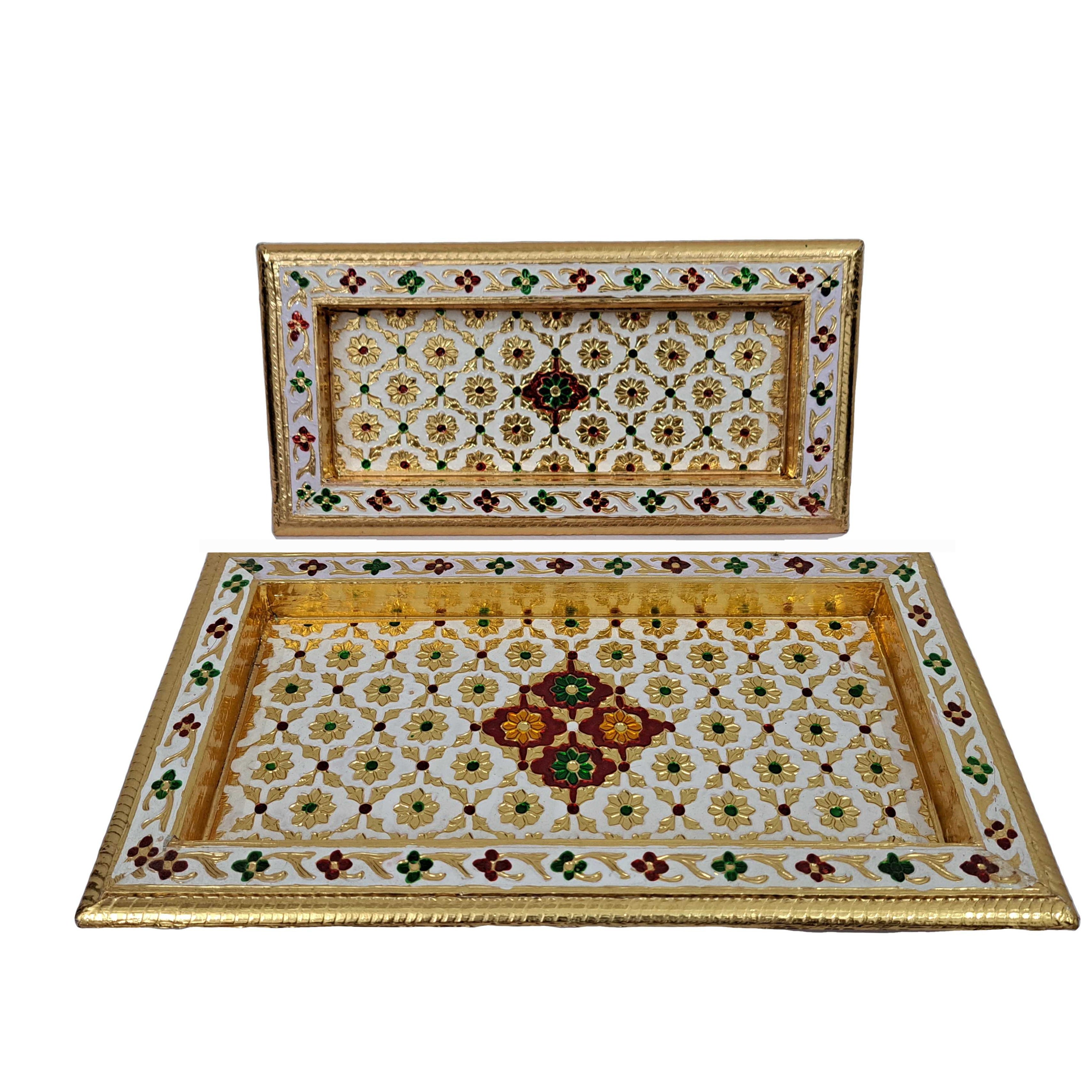 Meenakari Tray Set